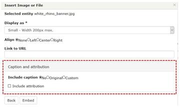 Image credit 1 How to choose to display the caption and attribution